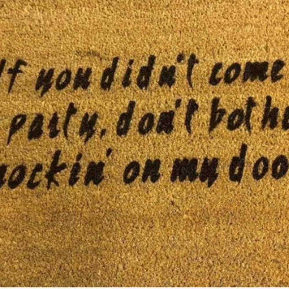 Prince themed door mat